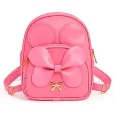 Mochila mini com orelhinhas e Laço ideal para passeio, parque , caaminhada