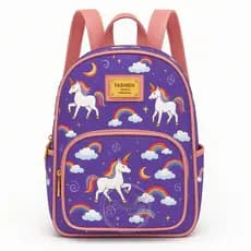Mochila Infantil Maternidade Impermeável Estampa Unicórnio Escolar Passeio Creche Bebê