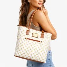 Bolsa Feminina de Ombro bolsa Grande Estilo LuxoCasual Elegante com Zíper e Alça Reforçada