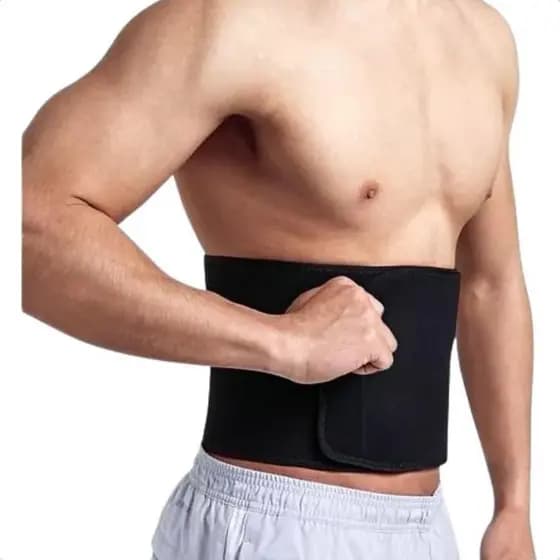 Cinta Abdominal Térmica Masculina Corrigir Postura Trabalho Faixa de compressão abdômen Modeladora