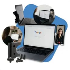 Suporte Vertical Lateral Celular Para Notebook Ideal Home Office Trabalho Estudos Chamada Reuniões