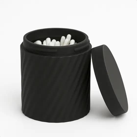 Porta Cotonetes Moderno Com Tampa Para Lavabo Penteadeira