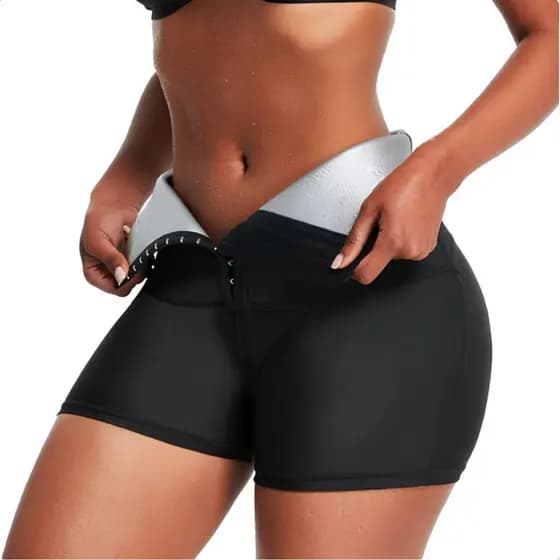 Short Modelador Térmico Feminino Redutor Efeito Sauna Queima Gordura Diminui Pochete Cinta
