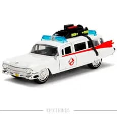 Carro Cadillac Ecto1 Ghostbusters - Caça Fantasmas - Jada - Coleção Escala 1:24 Diecast