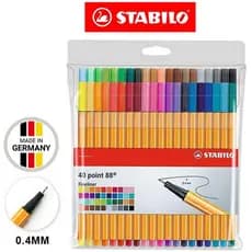 STABILO Estojo 40x point 88 0,4mm Ponta Fina - Importado Alemanha