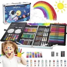 Estojo Maleta kit de Pintura e Arte Desenho 145 peças Infantil Modelos