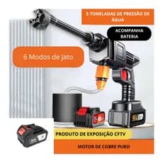 Lavadora De Pressão Portátil Bateria Lava Jato Recarregável Sem Fio vap