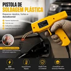 Pis-tola de Solda Kit de Reparo Para-choque Farol Carro 200 Grampos 110V Cor Amarelo
