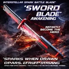Espada Katana Samurai Grande 80Cm Com Led RGB Faisca e Fumaça Sabre de Luz Iluminado