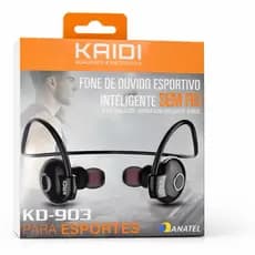 Fone Bluetooth Esportivo KD-903 Sem Fio Kaidi com Microfone e Redução de Ruído