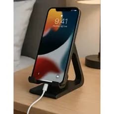 Suporte para Celular Suporte de Mesa Universal com Entrada para Carregador – Base Estável Antiderrapante