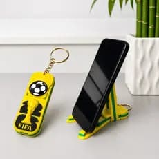 Chaveiro Suporte de Celular 2 em 1 | Porta Celular Portátil | Compacto e Dobrável
