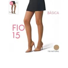 Meia Calça Fio15 Básica Feminina Com Elastano Original Selene Ref 9765