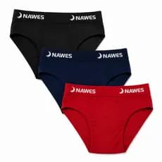 Kit 3 Cuecas Slip 100% Algodão Qualidade e conforto Original Nawes REF N01