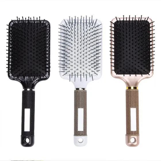 Escova de Cabelo Raquete Almofadada Para Cabelo Profissional Escova Raquete Almofadada Para Cabelo