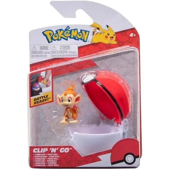Boneco Pokémon Chimchar + Poké Ball