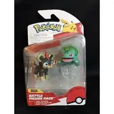 2 Bonecos de Batalha Litleo e Bulbassauro - Pokémon