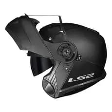 CAPACETE LS2 STROBE II FF908 MONOCOLOR MATTE BLACK II 2 PRETO FOSCO OCULOS