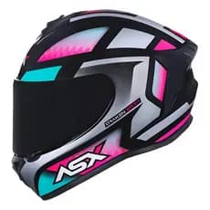 Capacete Asx Draken Spirit Preto Tiffany Branco Brilhante