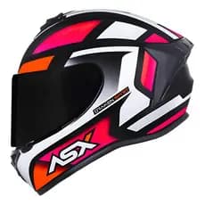 Capacete Asx Draken Spirit Preto Rosa Branco Brilhante