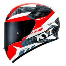 Capacete Fechado Kyt Tt Course Gear Preto E Vermelho