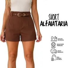 Short Alfaiataria com Cinto Forrado Elegância no Dia a Dia e Conforto ENVIO IMEDIATO