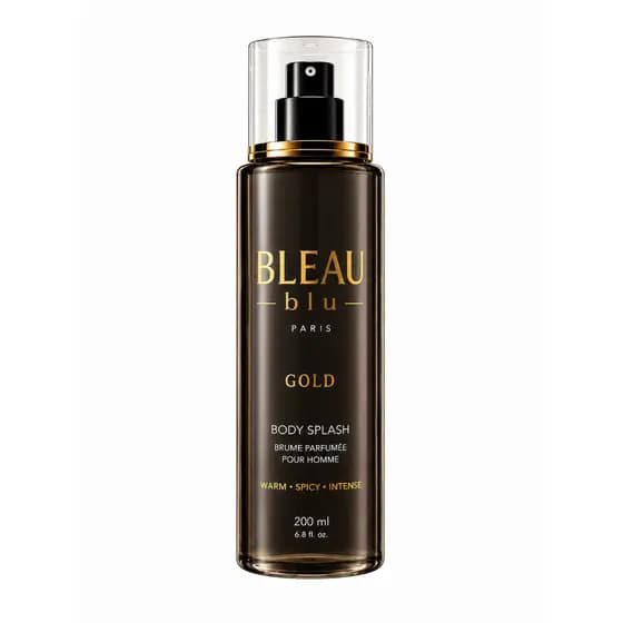 Body Splash Pure Gold Masculino 200ml BLEAU Blu | Inspiração Olfativa Malbec Pure Gold | Sofisticado e Marcante