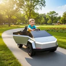 Carro Elétrico Infantil 12V Futurista Robusto Controle Remoto Segurança Cor Cinza Diversão Crianças