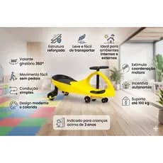 Carrinho Super Car Rolimã Suporta Até 100 Kg Amarelo Amarelo