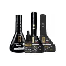 Kit 1 Uni Loção Pós, 1 Uni Óleo de Barba, 1 Uni Shampoo para Barba, 1 Uni Condicionador para Barba