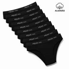 Kit Calcinha Algodão Tanga Confortavel cos cotton 5 ou 10 unidades forro qualidade cores sortidas