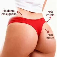Kit 10 ou 5 Calcinhas Fio Algodão Cotton Conforto Feminina Forro 100% Algodão Atacado Empina Bumbum