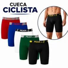 Kit 3 ou 5 Cueca Box Boxer Ciclista Long Leg Microfibra