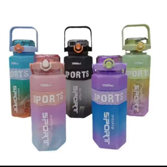 Kit 3 Garrafas de Água Squeeze Galão 2L | Academia e Sports | Squeeze Fitness