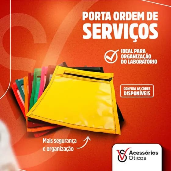 Porta Ordem de Serviço Zíper para Óticas