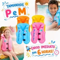 Colete Infantil Boia Piscina Inflável Praia Salva Vidas Lago Flutuador Para Criança Bebê Segurança