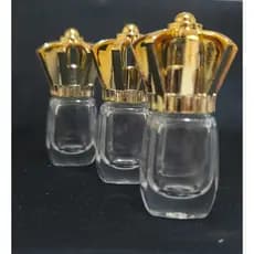 Kit 10/30 Mini Frasco Vidro Oval 5ml Com Tampa Coroa R13/410 Porta Óleo, Perfume, Essência
