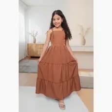 Vestido Longo Liso Infantil Juvenil Feminino | Meninas e Adolescentes | Festa Passeio e Aniversário