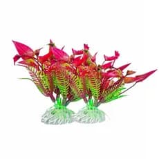 Planta artificial aquario 2 vermelha anthurium para aquário