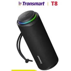 Tronsmart T8 Caixa de som Bluetooth 40w ipx7 á prova d'agua, som imersivo, led alto-falante, envio imediato, lacrado NF