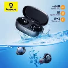 Baseus Bowie MA10 Pro Fone de Ouvido Sem Fio Bluetooth 5.3 Cancelamento de Ruído IPX6 À Prova D'Água, Carregam. Indução