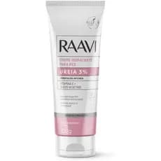 Creme Hidratante para Pés Raavi, Ureia 3%, Hidratação Intensa, Vitamina E, Óleos Vegetais, 100g
