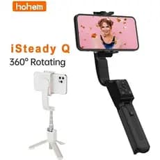 Estabilizador Gimbal de Celular Hohem iSteady Q de 3 Eixos Para Smartphone Cardan Dobrável Com Controle Remoto Tripe