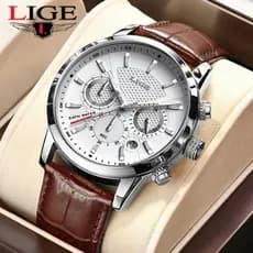Relógio LIGE Masculino de pulso, Quartzo Analógico À Prova D'água, Social, Casual, Elegante