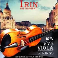Cordas para Viola IRIN V75 (Aço/coppernickel) Jogo Completo – Ótima Pegada, Ataque Rápido, Sustentação, Qualidade IRIN