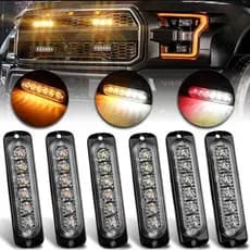 Luz De Reboque De Caminhão 6LED Luzes Estroboscópicas De Carro Lâmpada De Flash Externas 12V/24V 6 SMD LED Auto Bus Truc