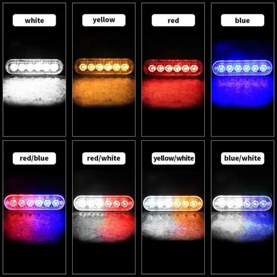 ALLYN Car 6LED Flash Light 18W Ultrafino 12-24V Truck Side Strobe Luz De Advertência De Estacionamento De Falhas Indicad
