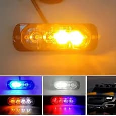 Luz Estroboscópica De 4 Leds Para Carros (12V/24V) , Lâmpadas De Sinalização De Emergência , Luzes De Advertência Ilumin