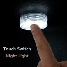 Luz Com Interruptor De Toque Pequeno Interior Para Carro , Lâmpada De Teto 5 Sensores Led Leitura , 5V , ABS , Azul Gelo