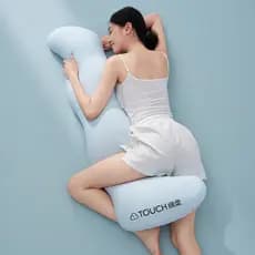 Almofada Beanpod Seahorse Wave Hug para meninas dormirem entre as pernas, almofada longa para gestantes dormirem de lado